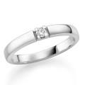 Haakonsen alliansering i hvitt gull med diamant 0.08 ct.