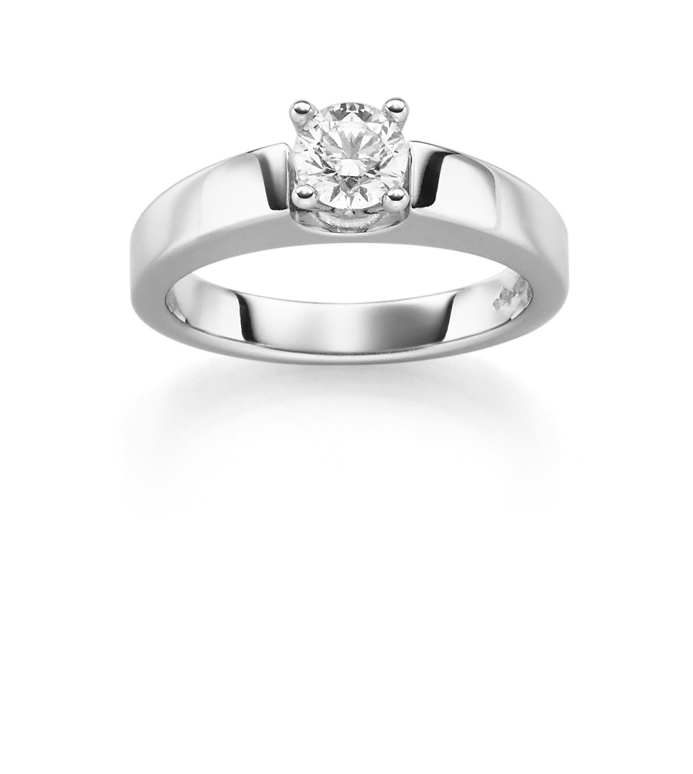 Haakonsen Tracy enstens ring i hvitt gull 0.72 ct.